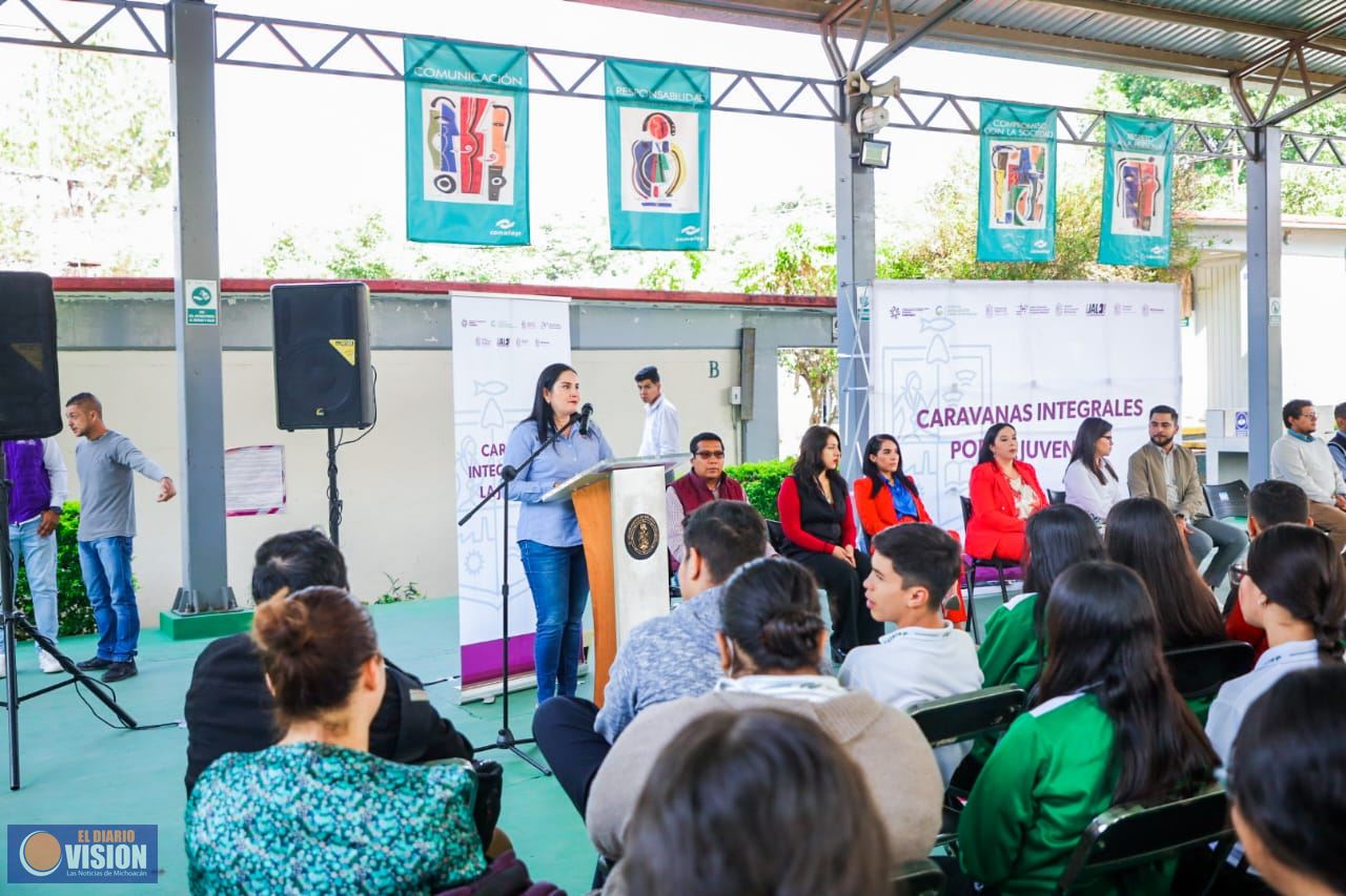 Realizan Caravana Integral por la Juventud en el Conalep Uruapan
