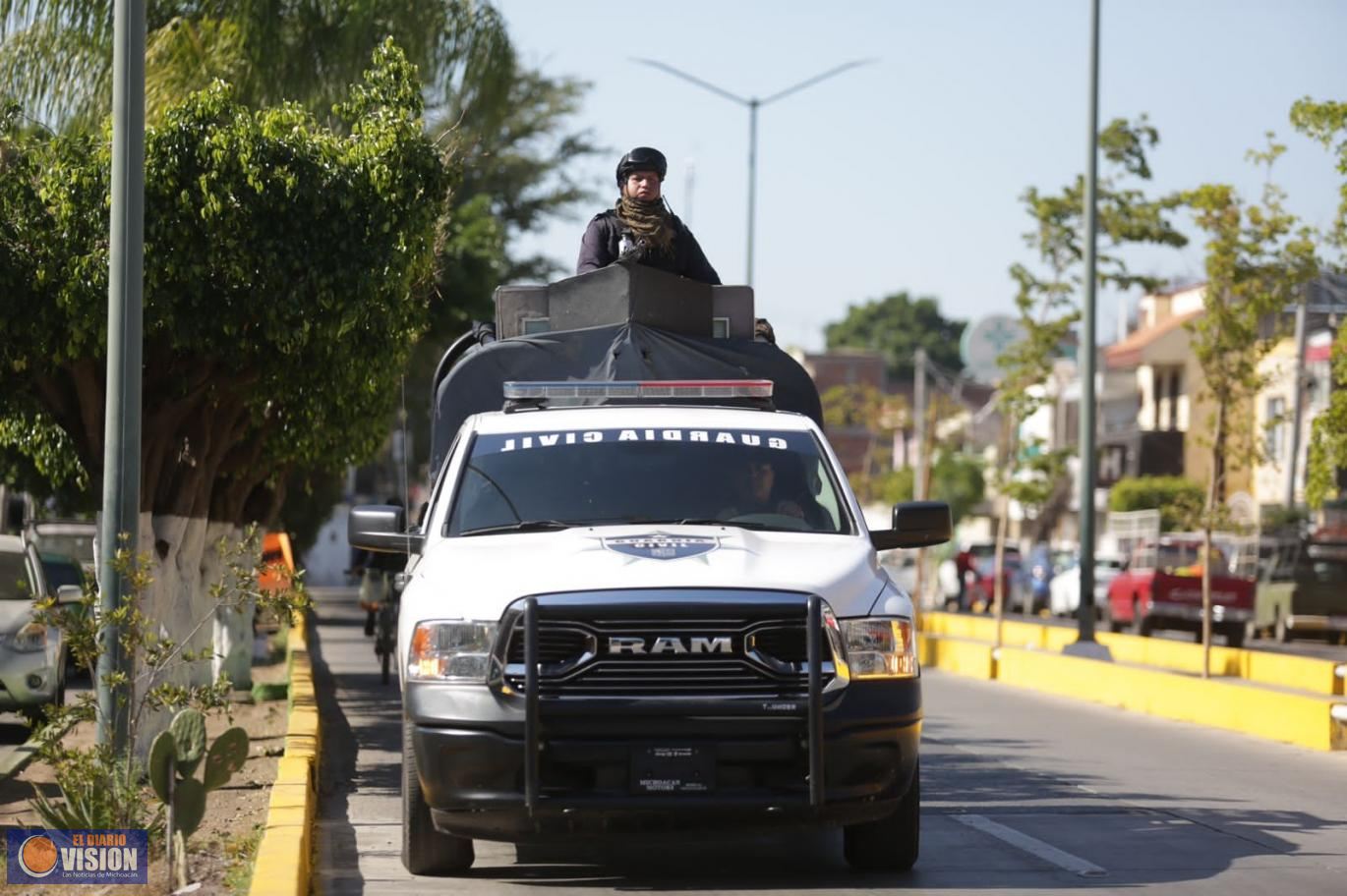 Disminuyó 50 y 21 por ciento, el robo a transeúntes y comercio en Morelia: SSP