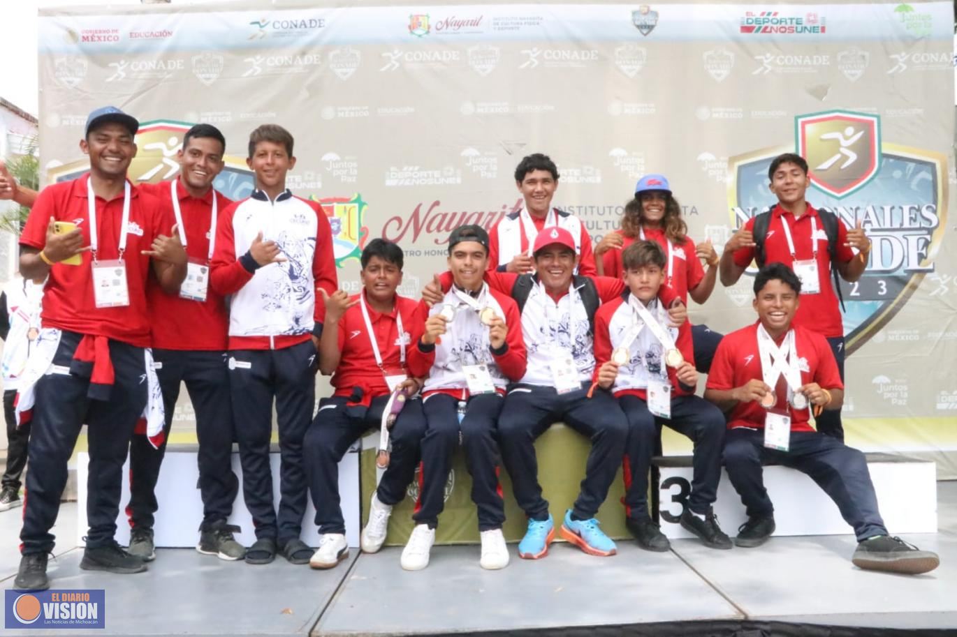 Tsunami de medallas registra el surfing michoacano en los Nacionales Conade 2023