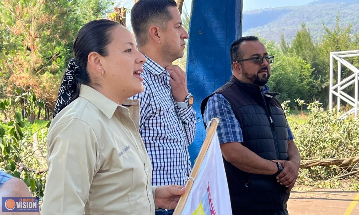 Dan arranque a obra de techumbre en CBTA de Tiríndaro 