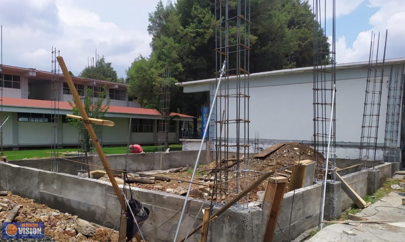 Avanza construcción en aula del plantel CONALEP Zacapu