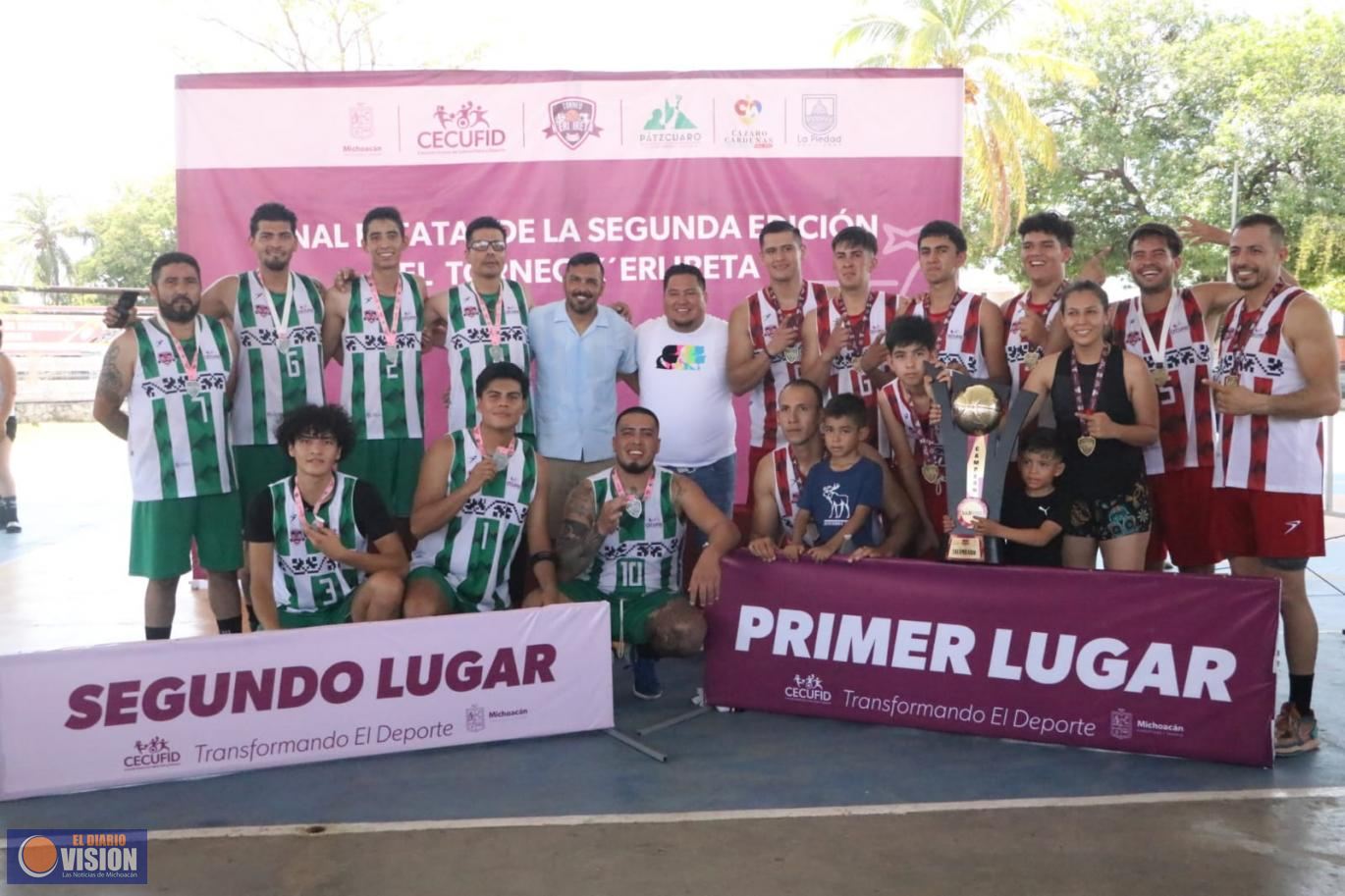 Culminan con éxito finales de básquetbol del Torneo K eri Ireta 2023