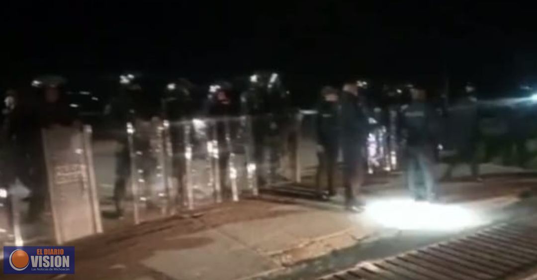 Desalojo de manifestantes en La Palma, Tarímbaro, sin incidentes graves: SSP