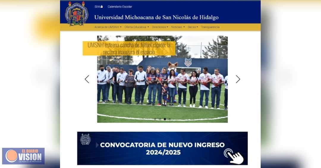 Abierta la convocatoria de nuevo ingreso de la UMSNH