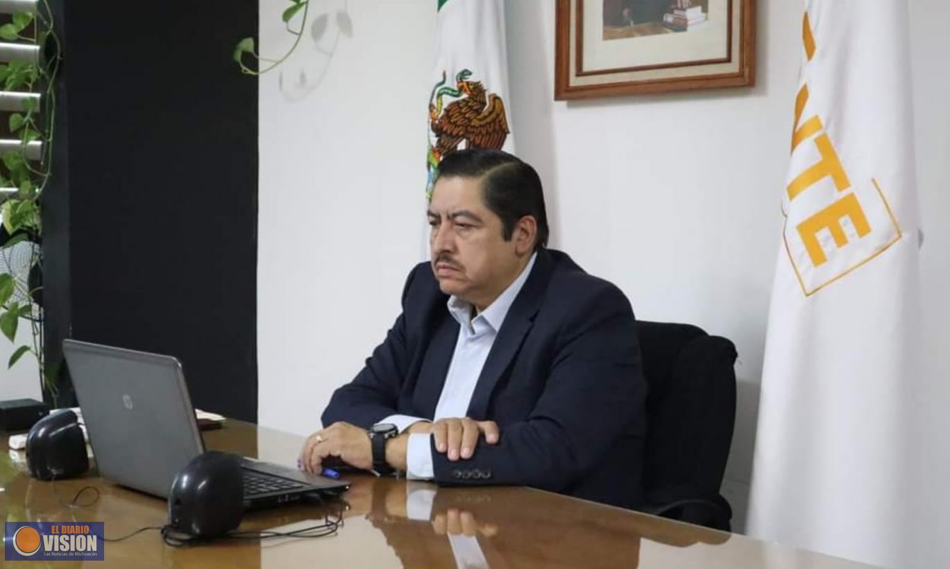 Presidente de la Sección 18 SNTE participa en sesión virtual sobre la profesión docente