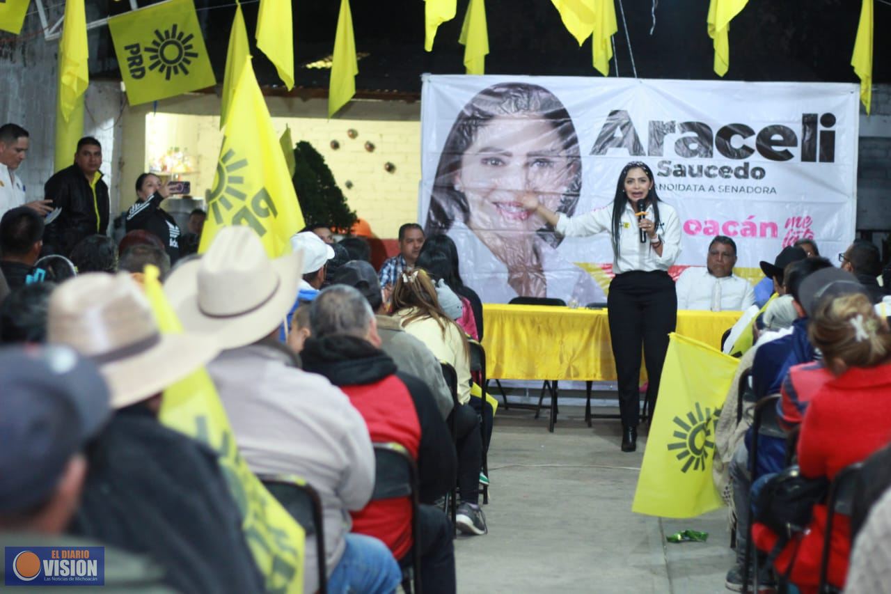 En Tingambato cierran filas a favor de Araceli Saucedo en la defensa de México