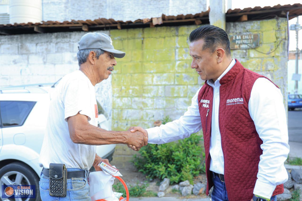 Quieren un cambio de gobierno en Morelia 8 de cada 10 ciudadanos: Torres Piña