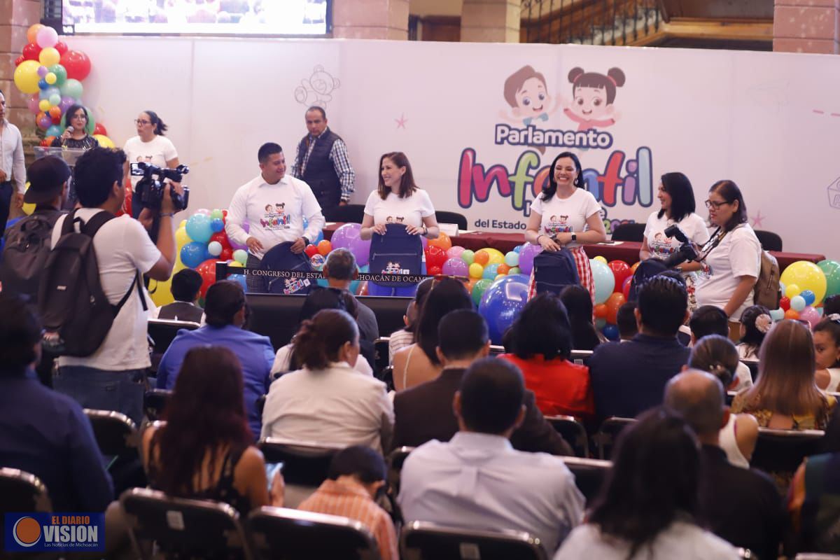 Parlamento Infantil Incluyente 2024: espacio de libertad y respeto para niñas y niños de Michoacán