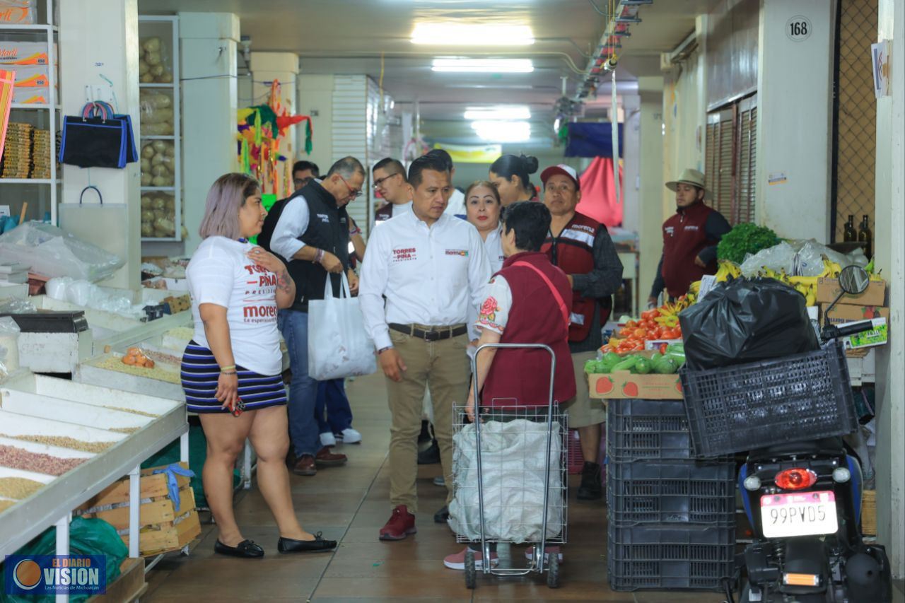 Impulsará Torres Piña rescate de mercados municipales de Morelia