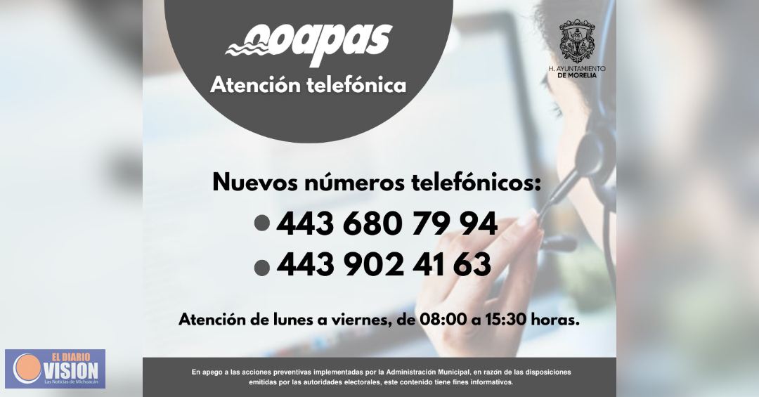 OOAPAS activa 2 números telefónicos para atención a usuarios