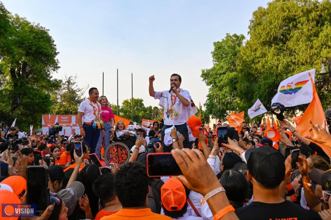 Máynez presidente en Michoacán, con Carlos Herrera