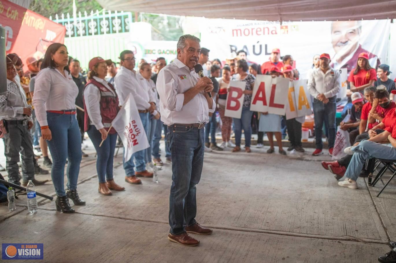 Comanda Morón defensa del voto de la 4T en Michoacán