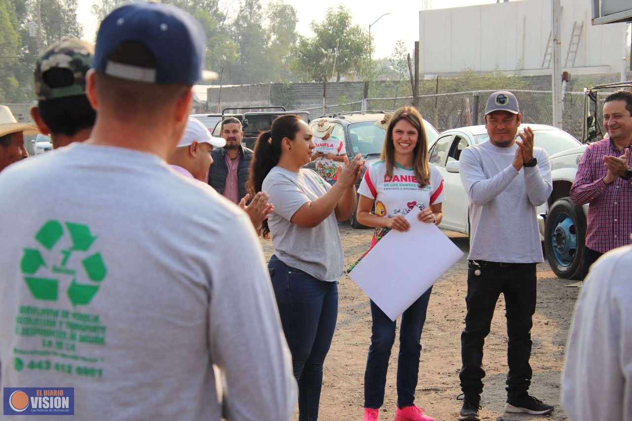 Trabajadores de Recolección Apoyan a  Daniela De Los Santos para Diputada  en Distrito 17 de Morelia