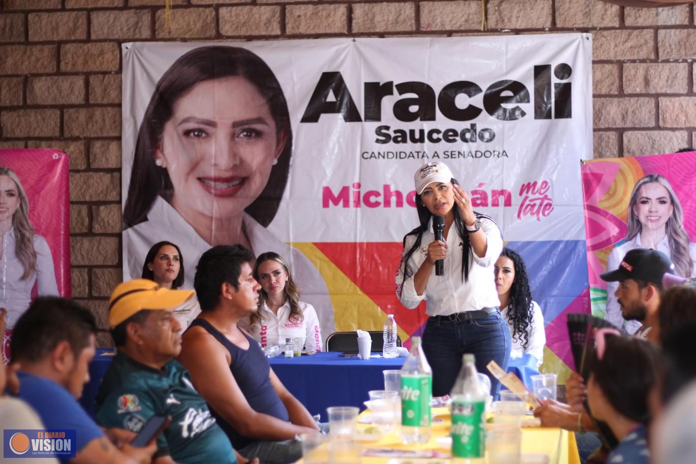 ¡Firmes por la victoria!, por Pátzcuaro es la fuerza la que nos une: Araceli Saucedo