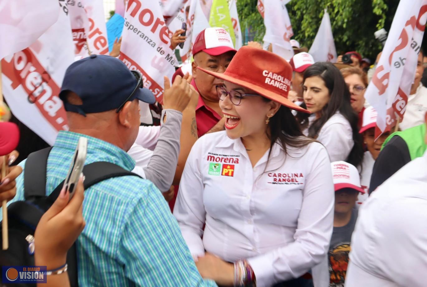 Con austeridad, trabajo territorial y amor al pueblo, concluye campaña de Carolina Rangel