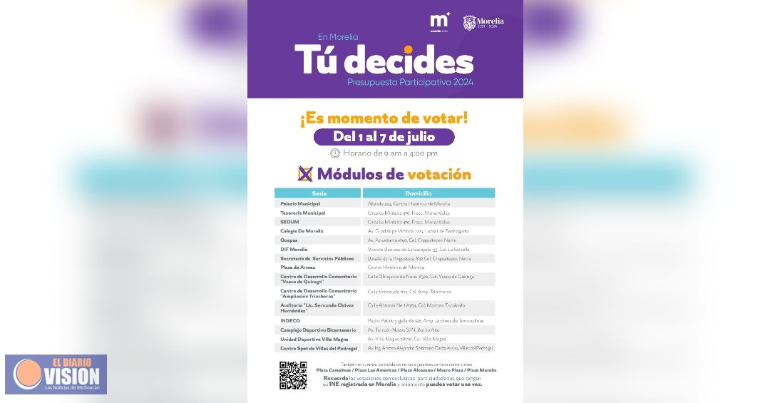 Vota por el mejor proyecto en el Presupuesto Participativo 2024