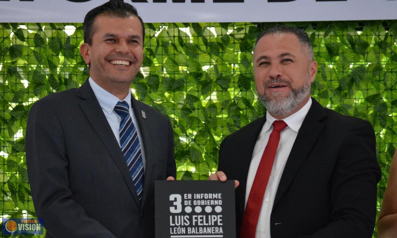 Rinde el alcalde Luis Felipe León Balbanera su 3er Informe de Gobierno 