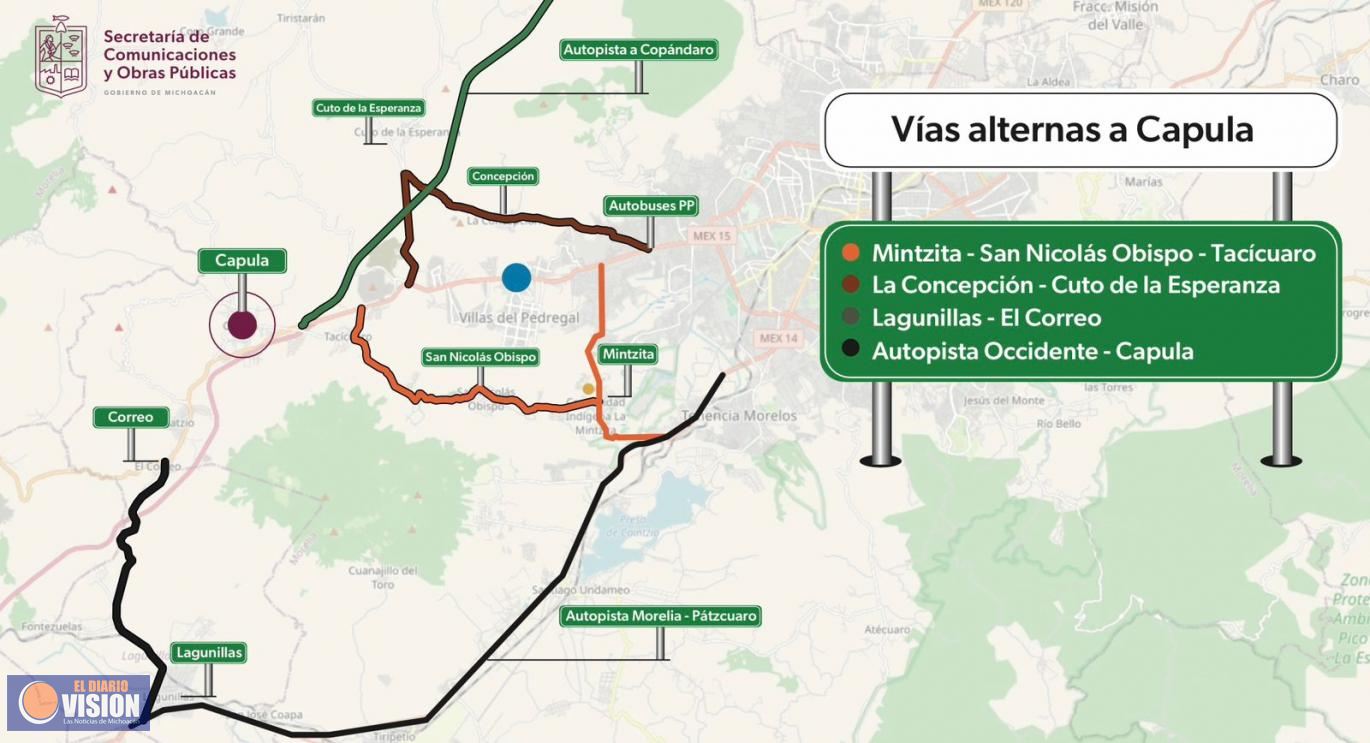 Conoce las rutas alternas para llegar a Capula a la Feria de la Catrina