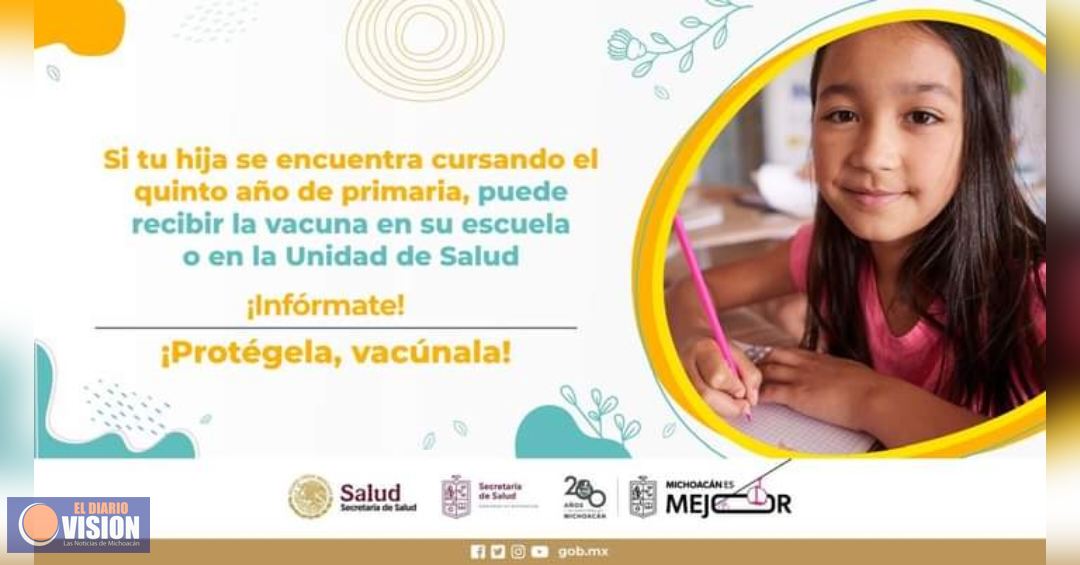 SSM vacuna contra el VPH a adolescentes en 364 centros de salud