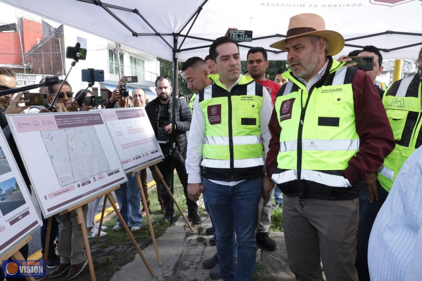 Inaugura Bedolla rehabilitación de vialidades en Uruapan