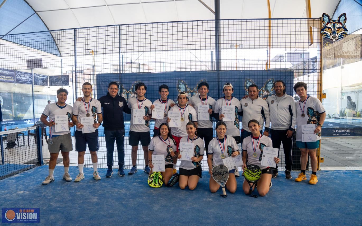 Listos las y los campeones del clasificatorio de pádel de la UMSNH 