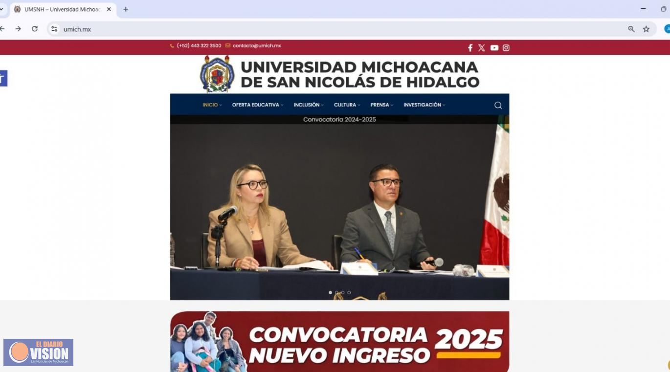 Forma parte de la Universidad Michoacana, abierta la Convocatoria de Nuevo Ingreso 2025