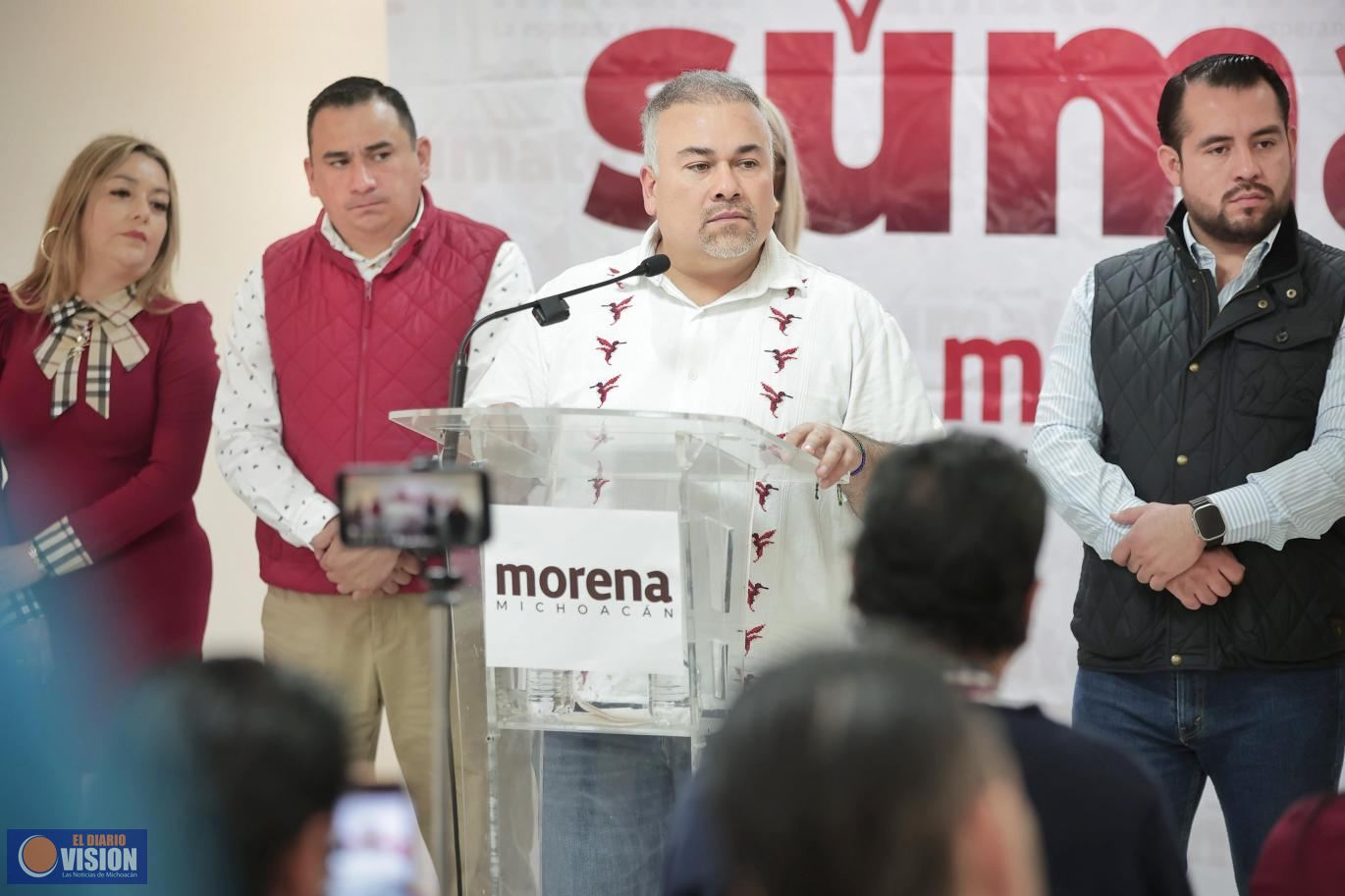 Morena Michoacán respalda a Sheinbaum y rechaza la reelección en 2027