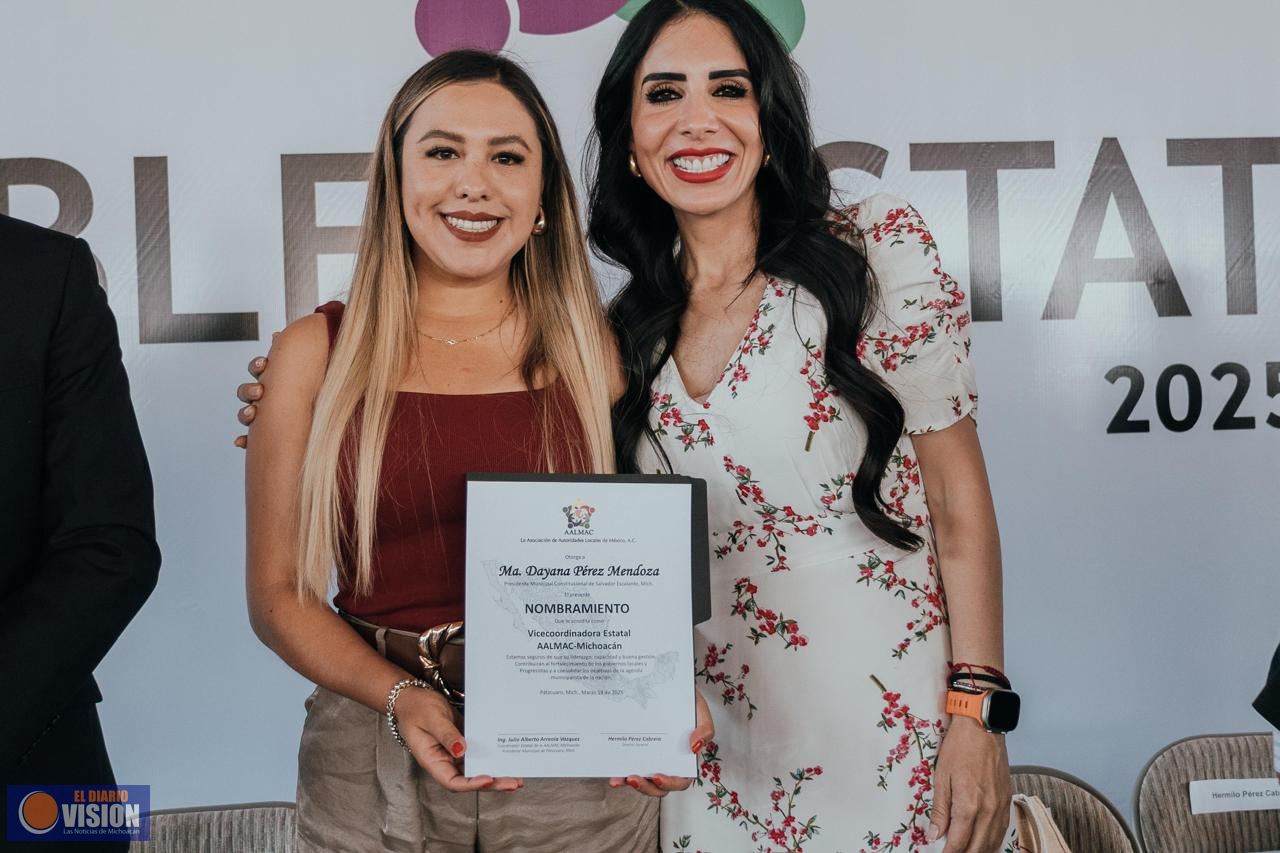 Dayana Pérez Mendoza, Presidenta Municipal de Salvador Escalante, Nueva Vicecoordinadora del AALMAC