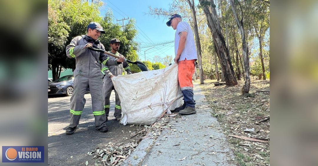 Gobierno de Morelia refuerza acciones de limpieza en espacios públicos