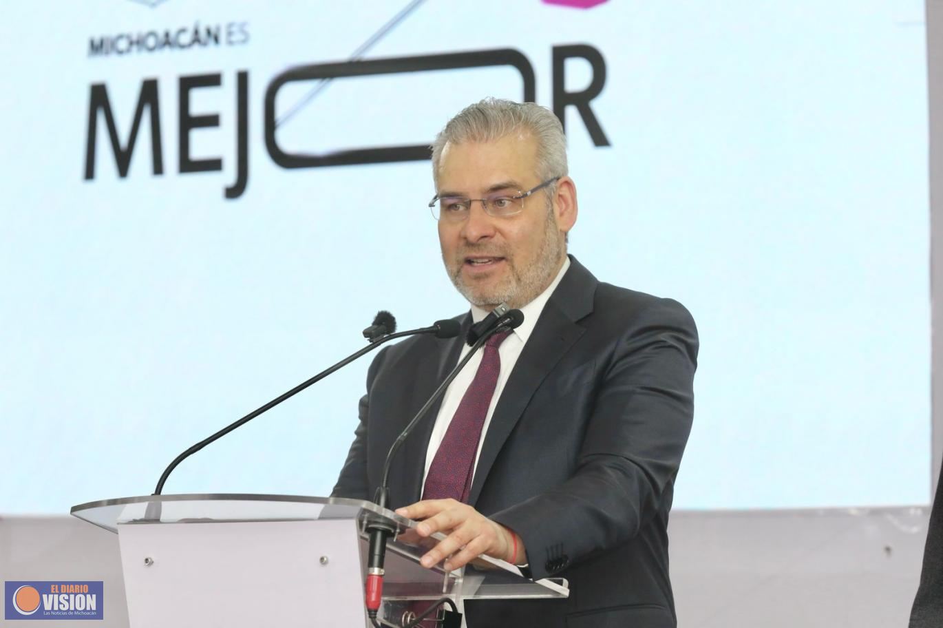Crece infraestructura de la Michoacana con 300 mdp de inversión histórica: Bedolla