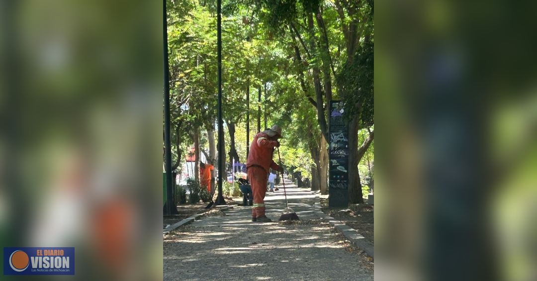 Gobierno de Morelia, realizó mantenimiento en la Avenida Solidaridad-Parque Lineal 