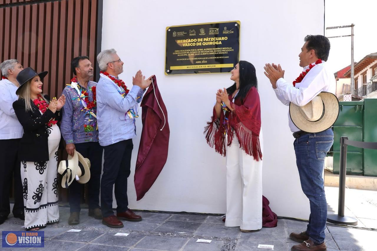 Inaugura Bedolla mercado de Pátzcuaro; referente económico, turístico y cultural de la región 