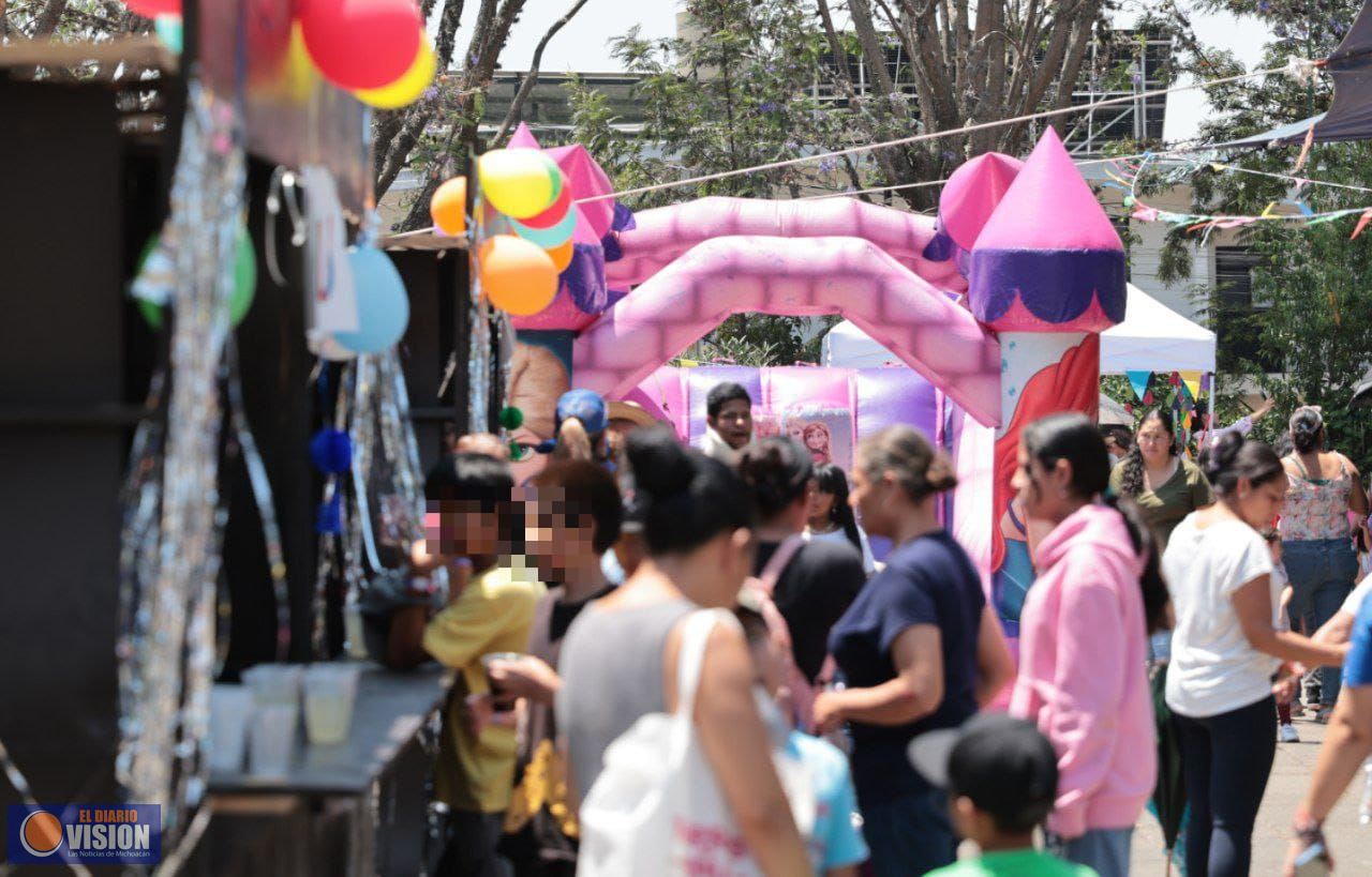 Feria de la Niñez lleva risas y diversión a Tenencia Morelos y San Nicolás Obispo