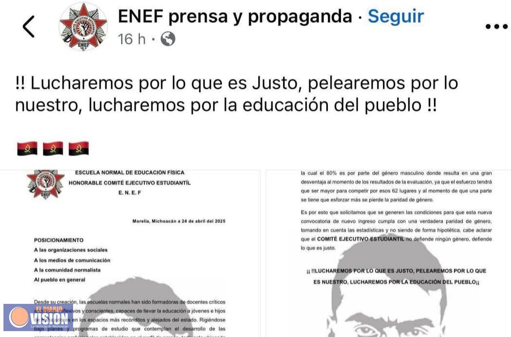 Normalistas van contra la paridad de género