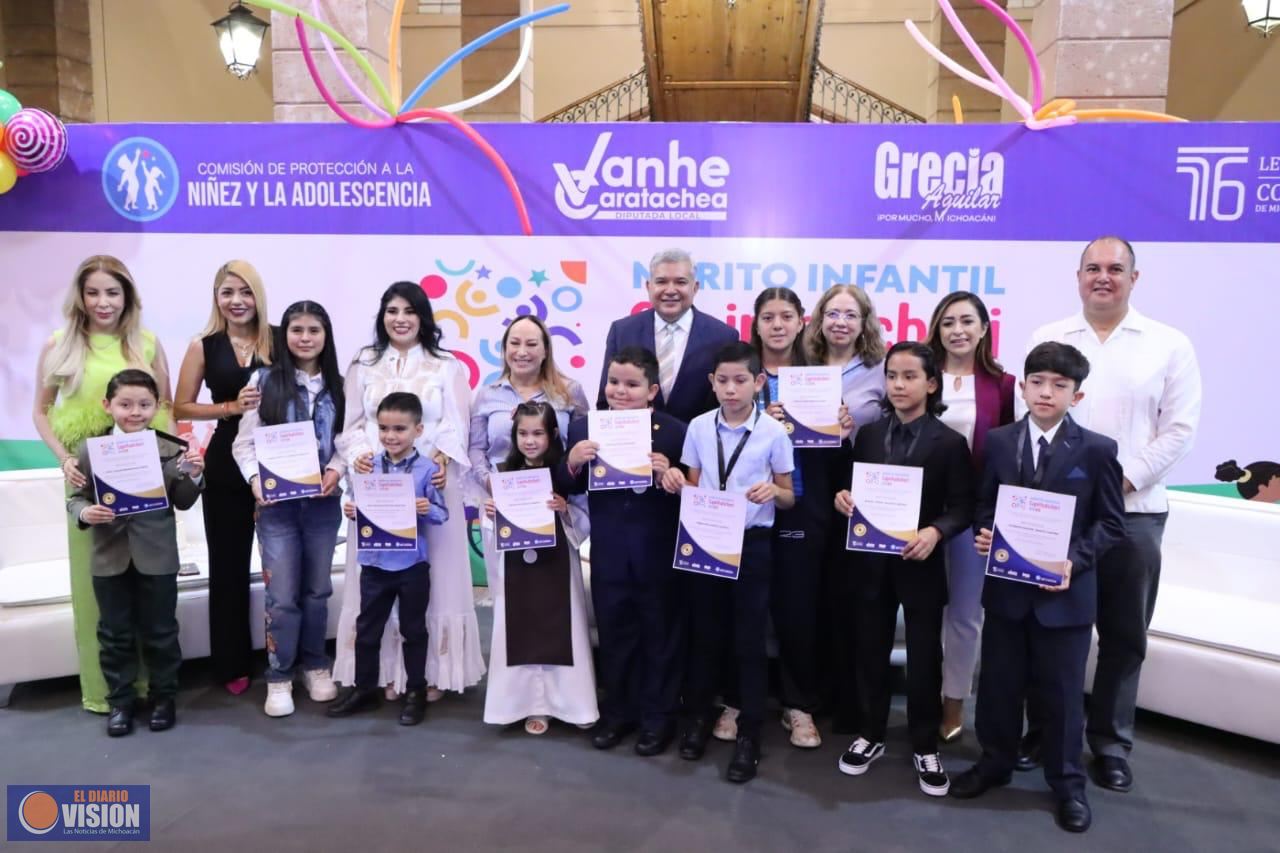 Entrega Congreso del Estado condecoraciones a ganadores del “Mérito Infantil Sapirhaticheri 2025”
