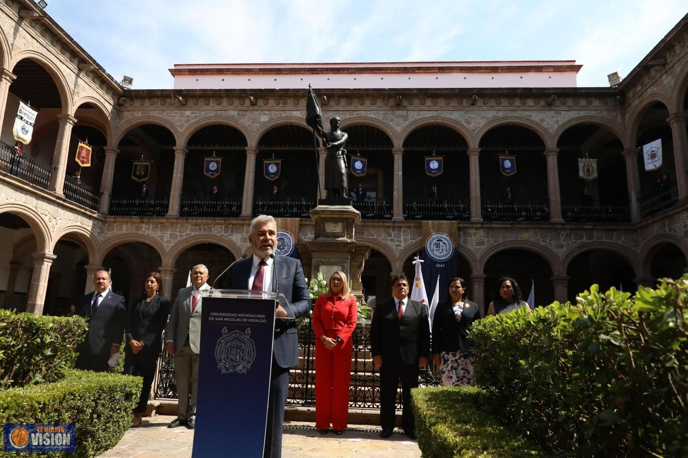 Que la formación nicolaita lleve impreso el espíritu libertador de Don Miguel Hidalgo:Gobernador