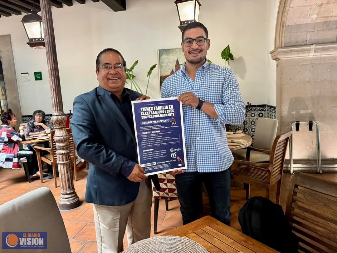 Ampliarán servicios gratuitos a migrantes en Morelia: Daniel Aguilar