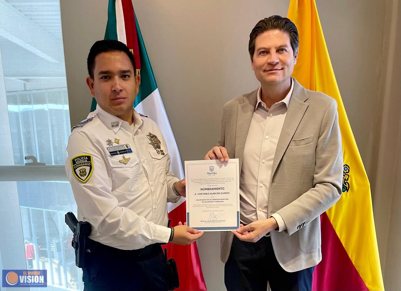 Entregan nombramiento a Pablo Alarcón como encargado de la Comisión Municipal de Seguridad Ciudadana