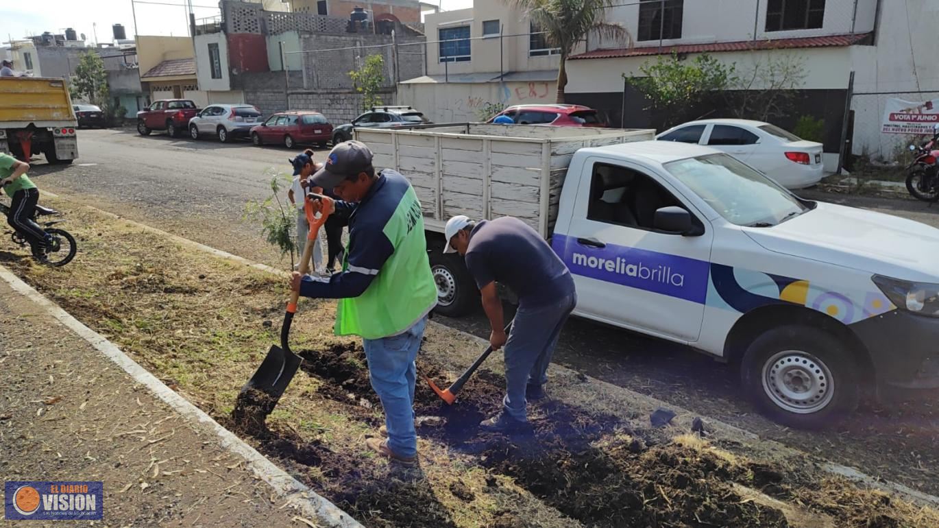 Gobierno de Morelia implementa jornada de limpieza y manteniendo en Parque Lineal Bicentenario