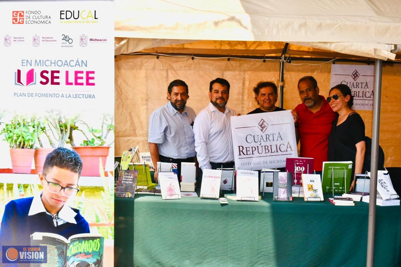Cuarta República presenta 19 títulos en el cierre de la Fiesta del Libro y la Rosa: SEE