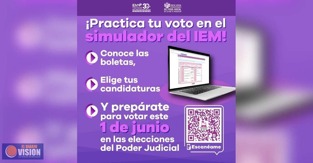 Practica cómo votar en la elección judicial del 1 de junio