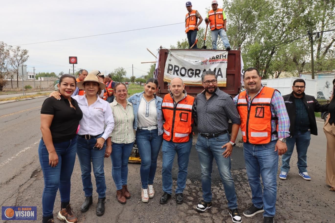Tarímbaro arranca rehabilitación de vialidades con Programa de Bacheo
