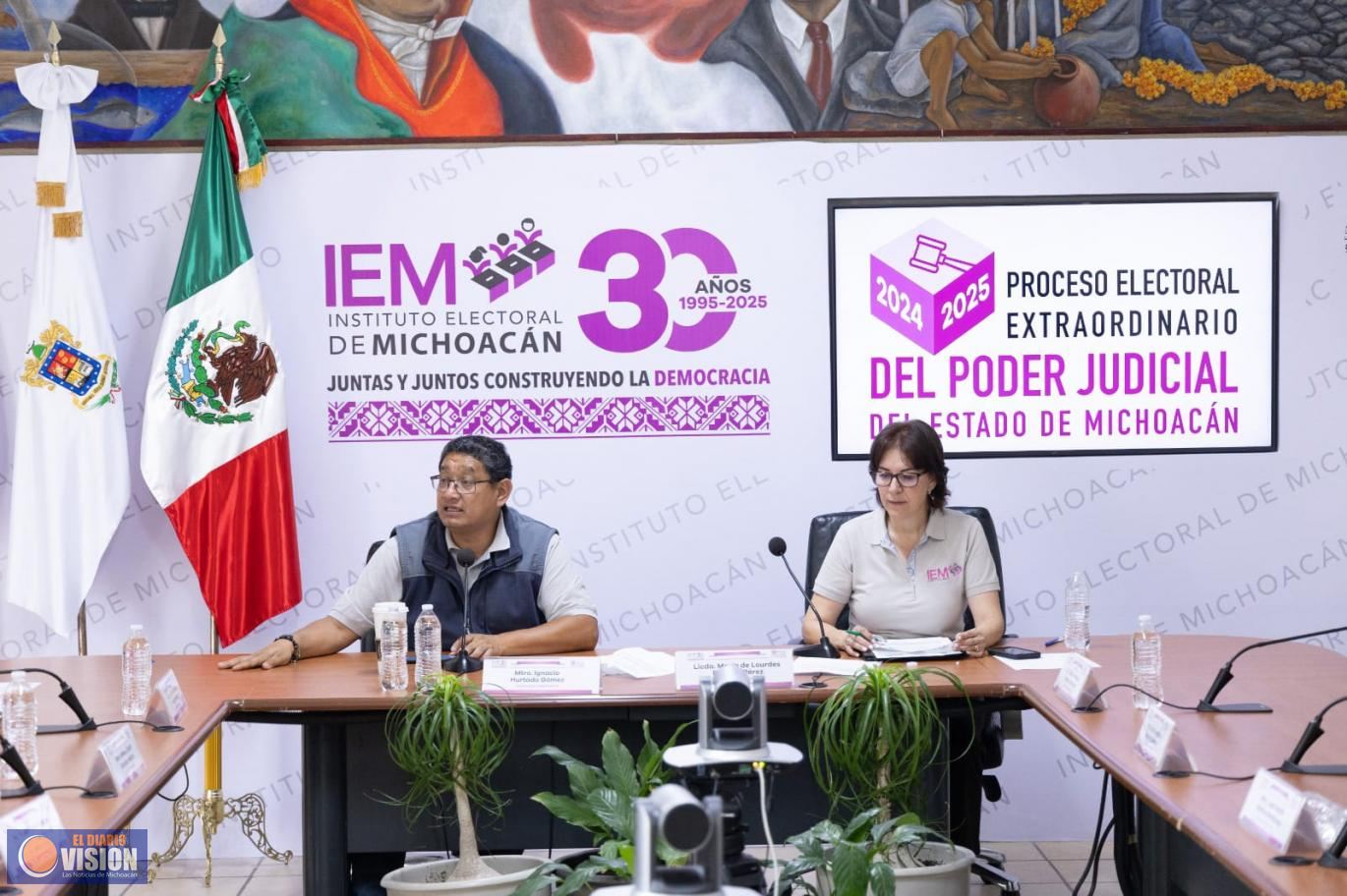 Avanzan los cómputos distritales del Proceso Electoral Judicial de Michoacán 