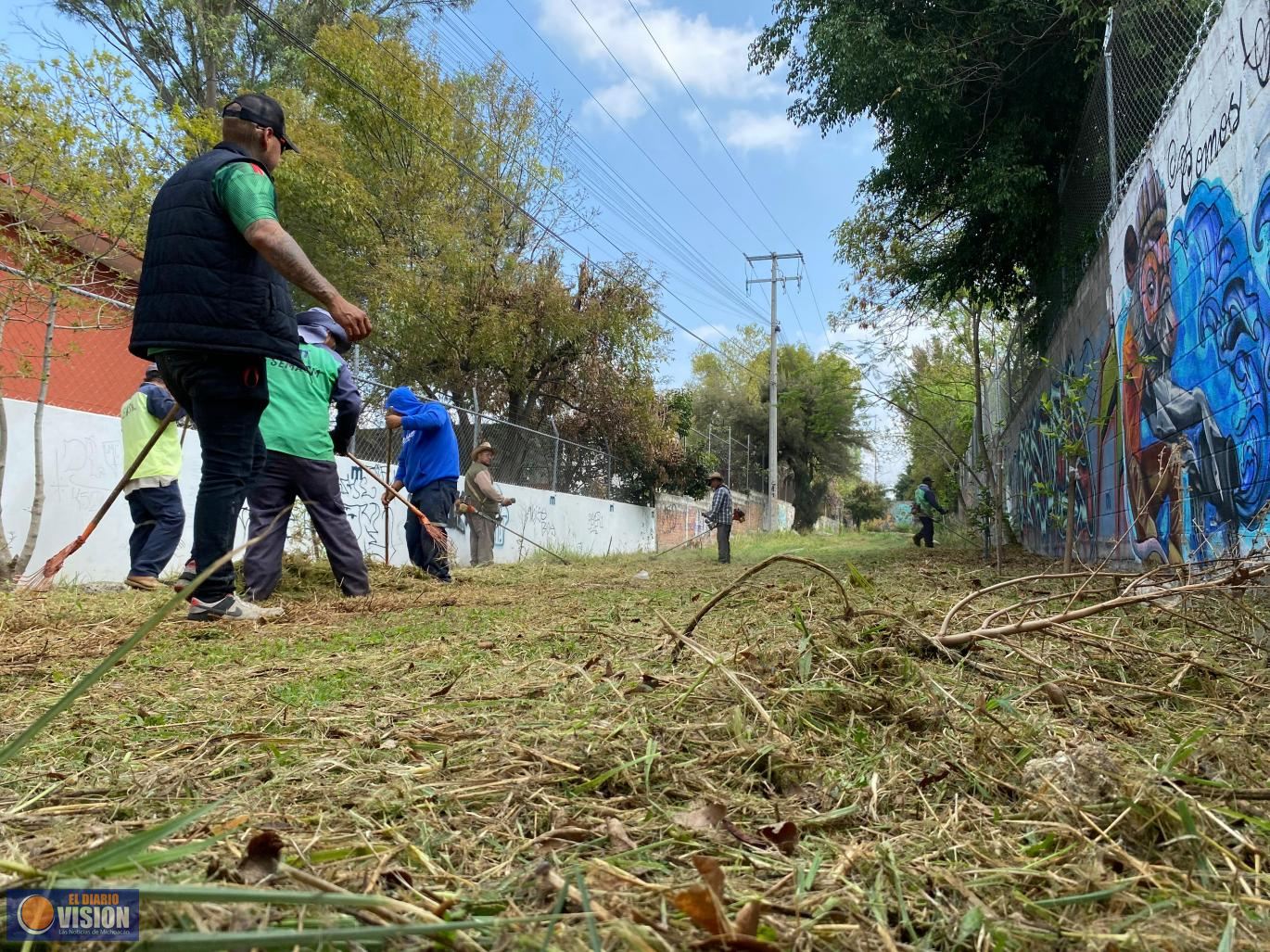 Gobierno de Morelia y vecinos realizan exitosa jornada de limpieza en Los Pinos