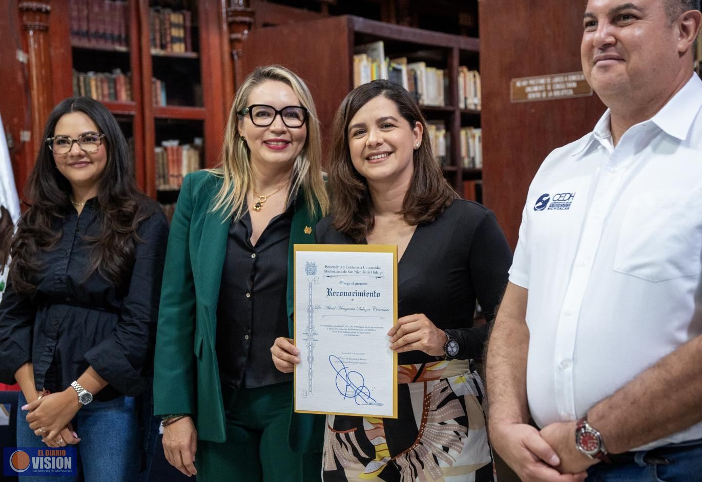 UMSNH apertura Biblioteca Inclusiva; Rectora llama a construir una Universidad para todas y todos