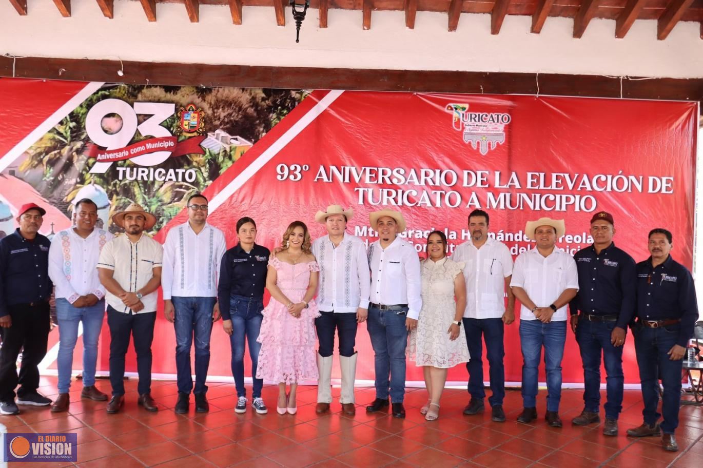 Asiste VGN a conmemoración del 93 aniversario de elevación a municipio de Turicato