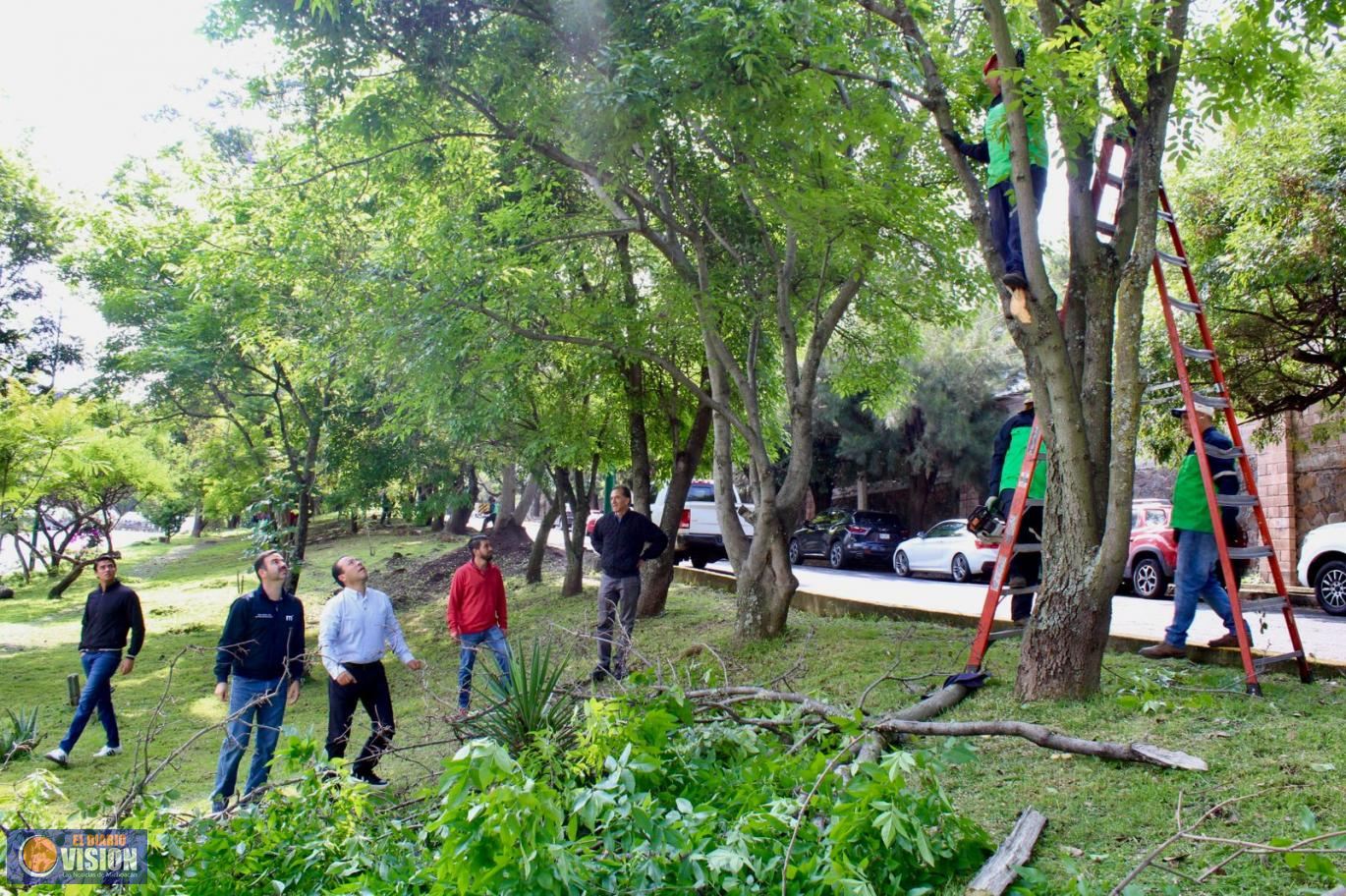 Gobierno de Morelia inicia semana con jornada de limpieza en Av. Fray Antonio de San Miguel