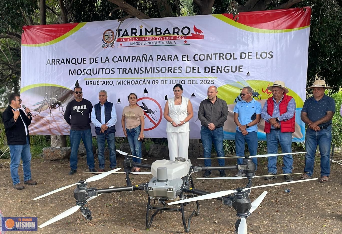 Gobierno de Tarímbaro implementa dron y tecnología biológica para combatir el dengue
