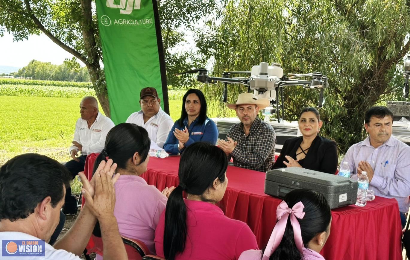 Tarímbaro innova con programa de drones agrícolas con la más alta tecnología
