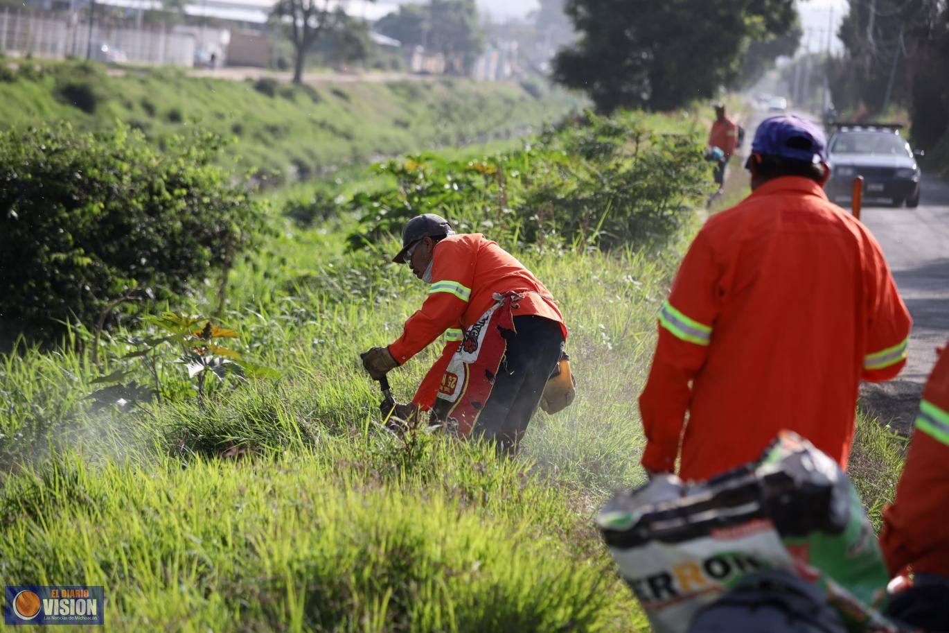 Gobierno de Morelia refuerza trabajos de limpieza en el Río Grande durante temporada de lluvias